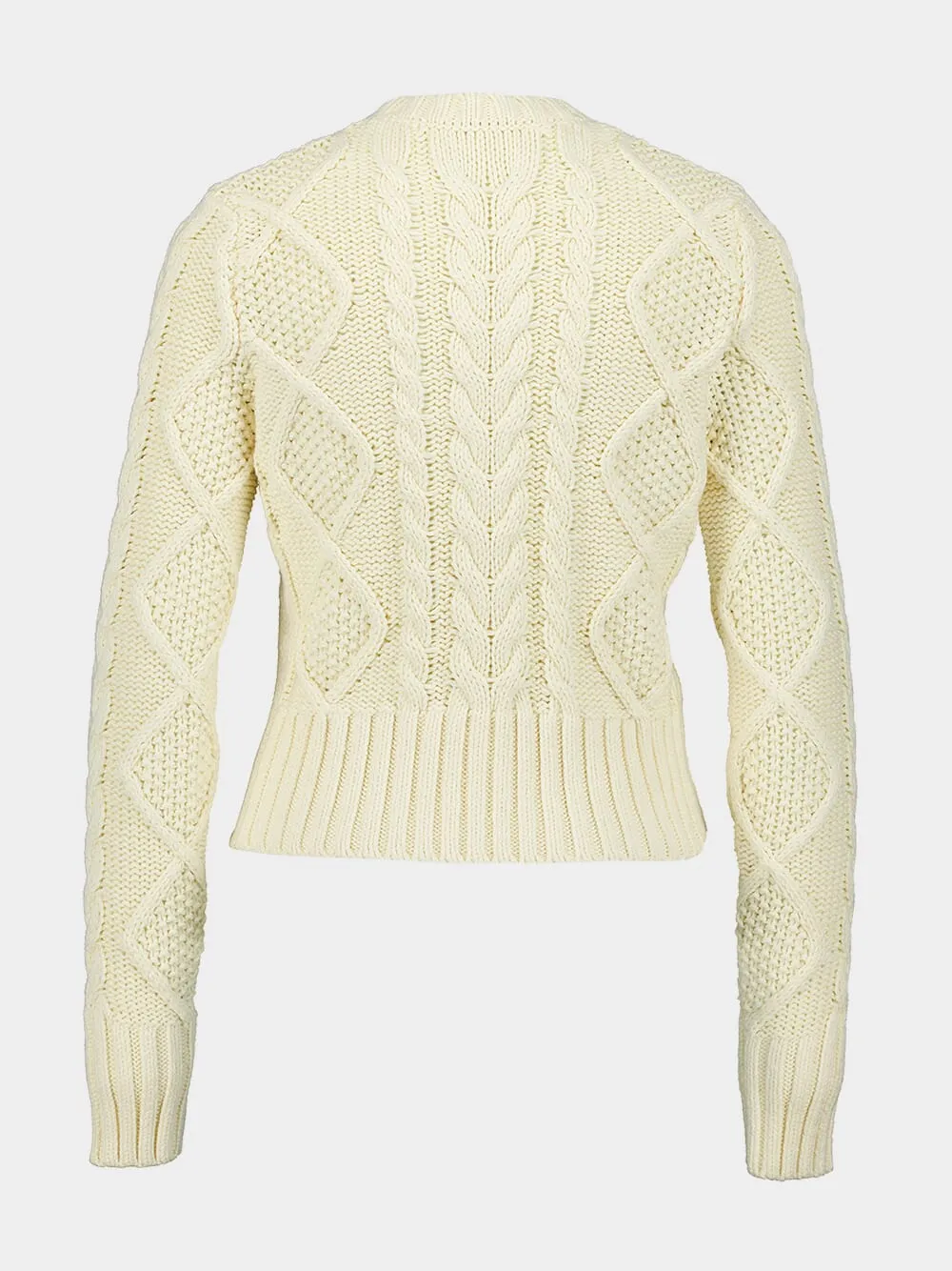 Cream Cable Knit Sweater