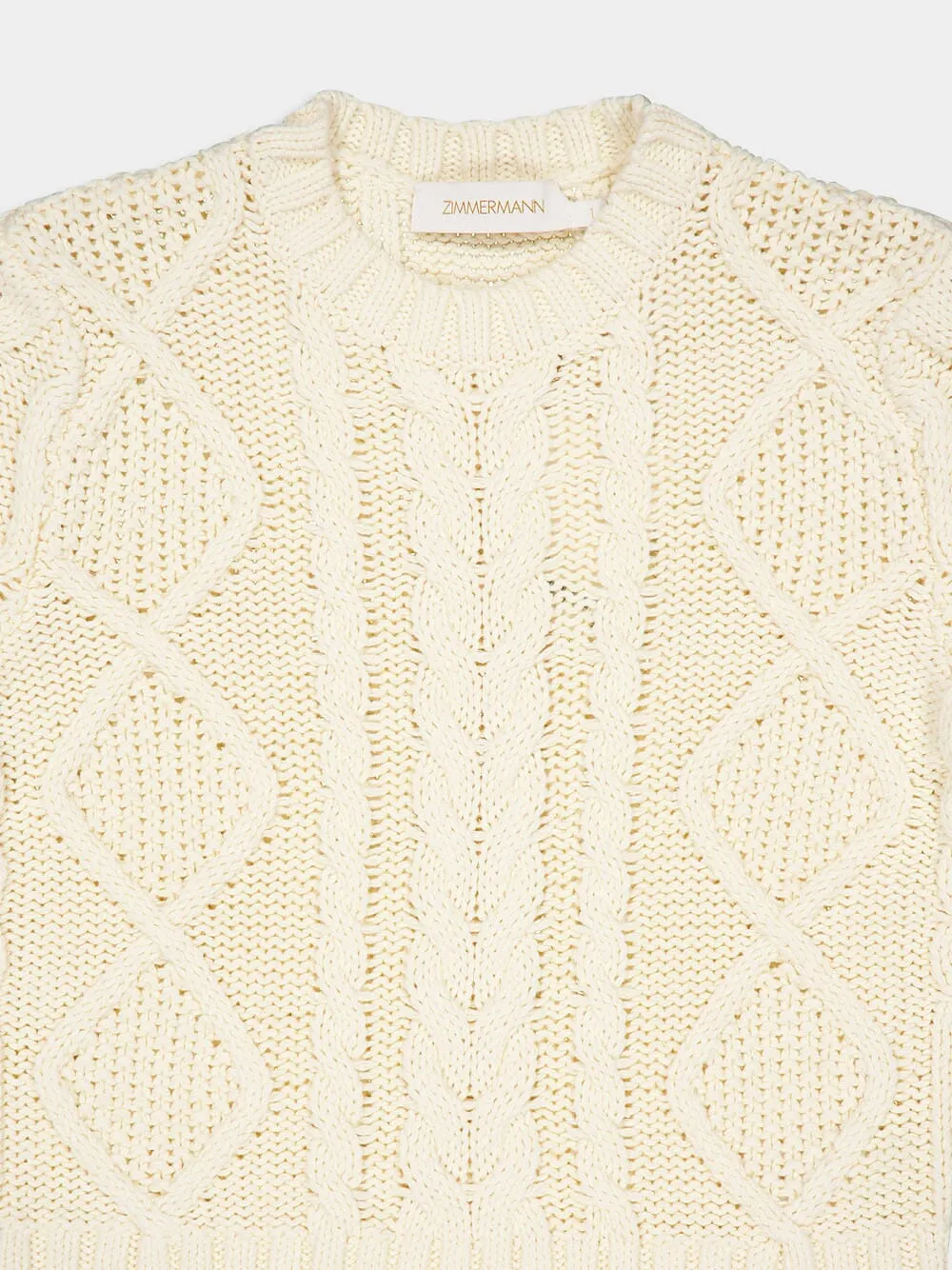 Cream Cable Knit Sweater