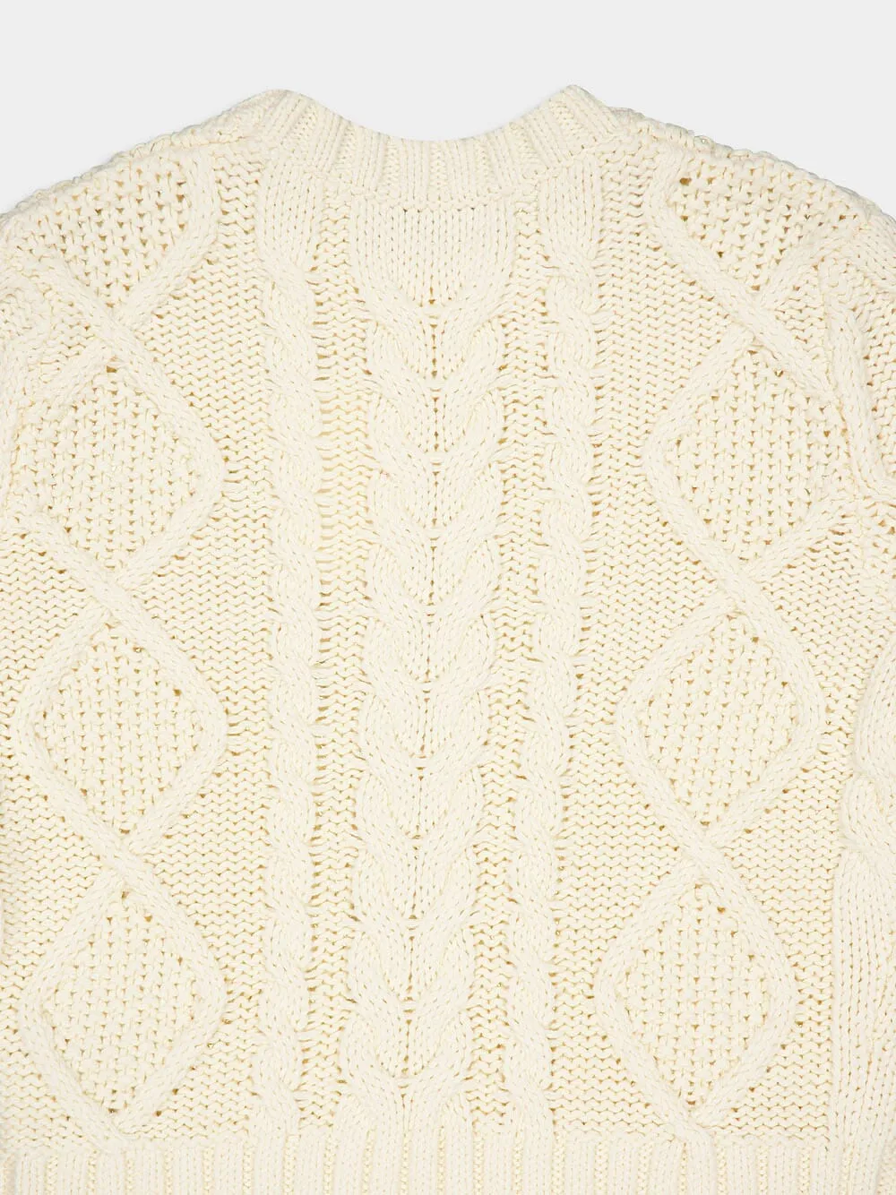 Cream Cable Knit Sweater