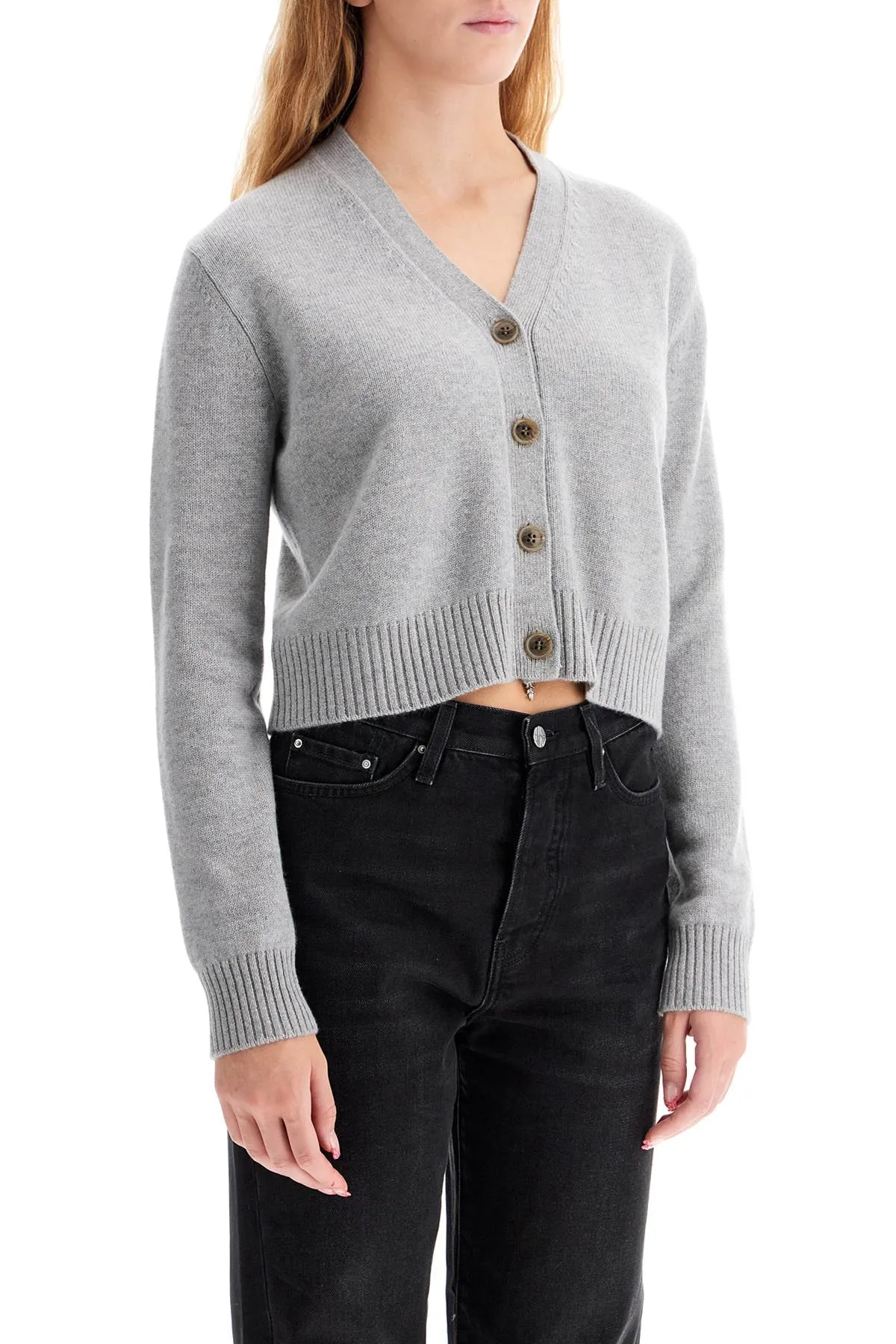 cropped cashmere cardigan ' 2023006 DOVE GREY