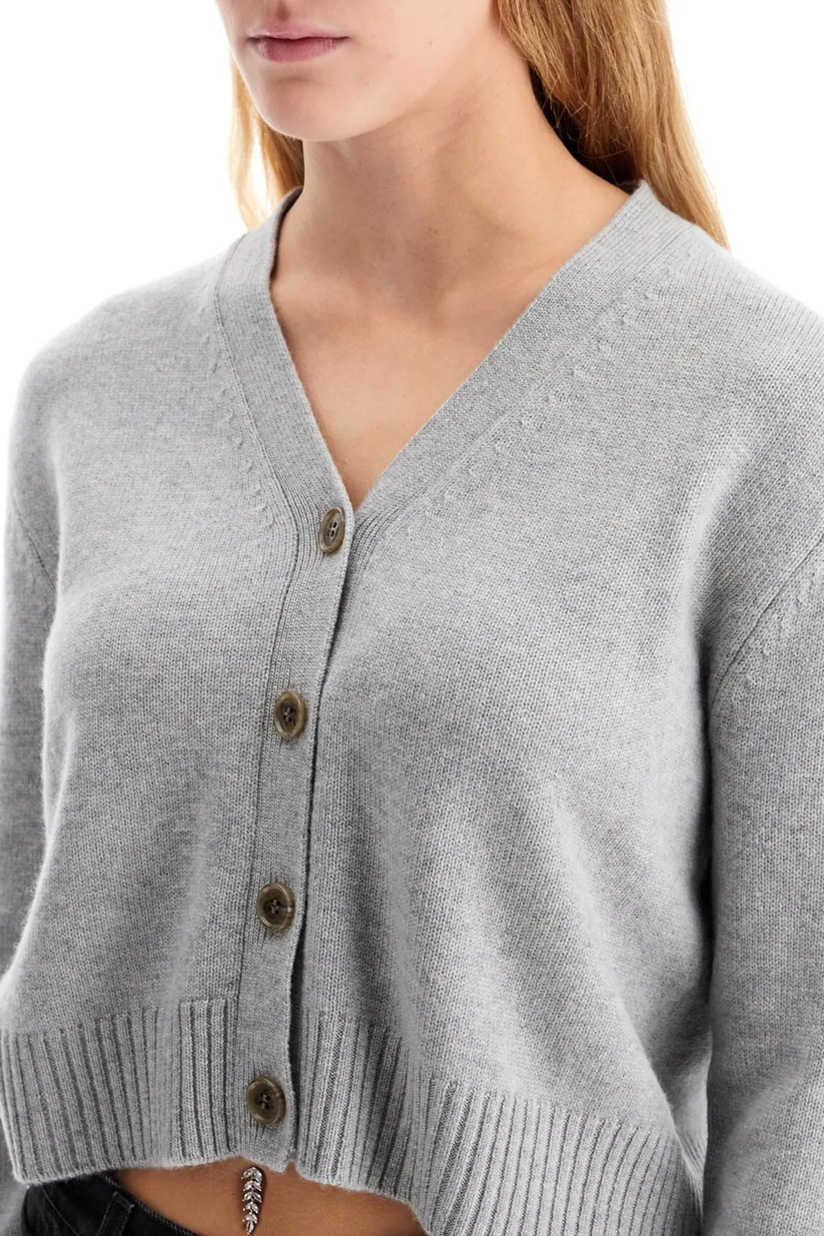 cropped cashmere cardigan ' 2023006 DOVE GREY