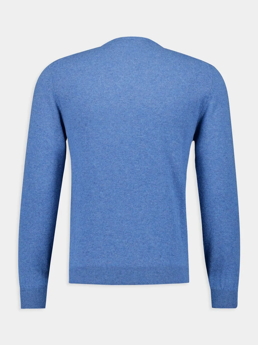 Denim Blue Cashmere Crewneck Sweater