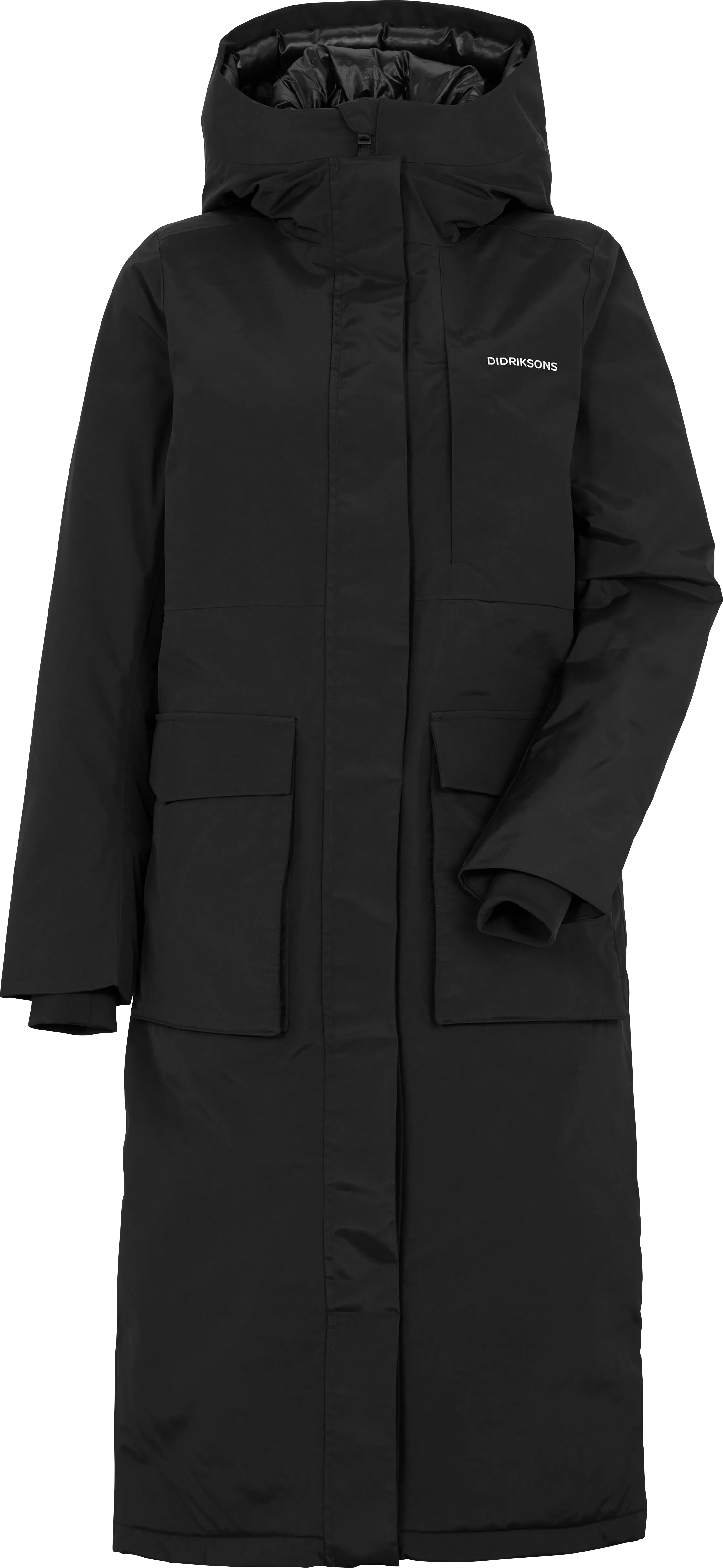 Didriksons Women's Leya Parka Long 3 Black | Buy Didriksons Women's Leya Parka Long 3 Black here | Outnorth