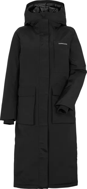 Didriksons Women's Leya Parka Long 3 Black | Buy Didriksons Women's Leya Parka Long 3 Black here | Outnorth