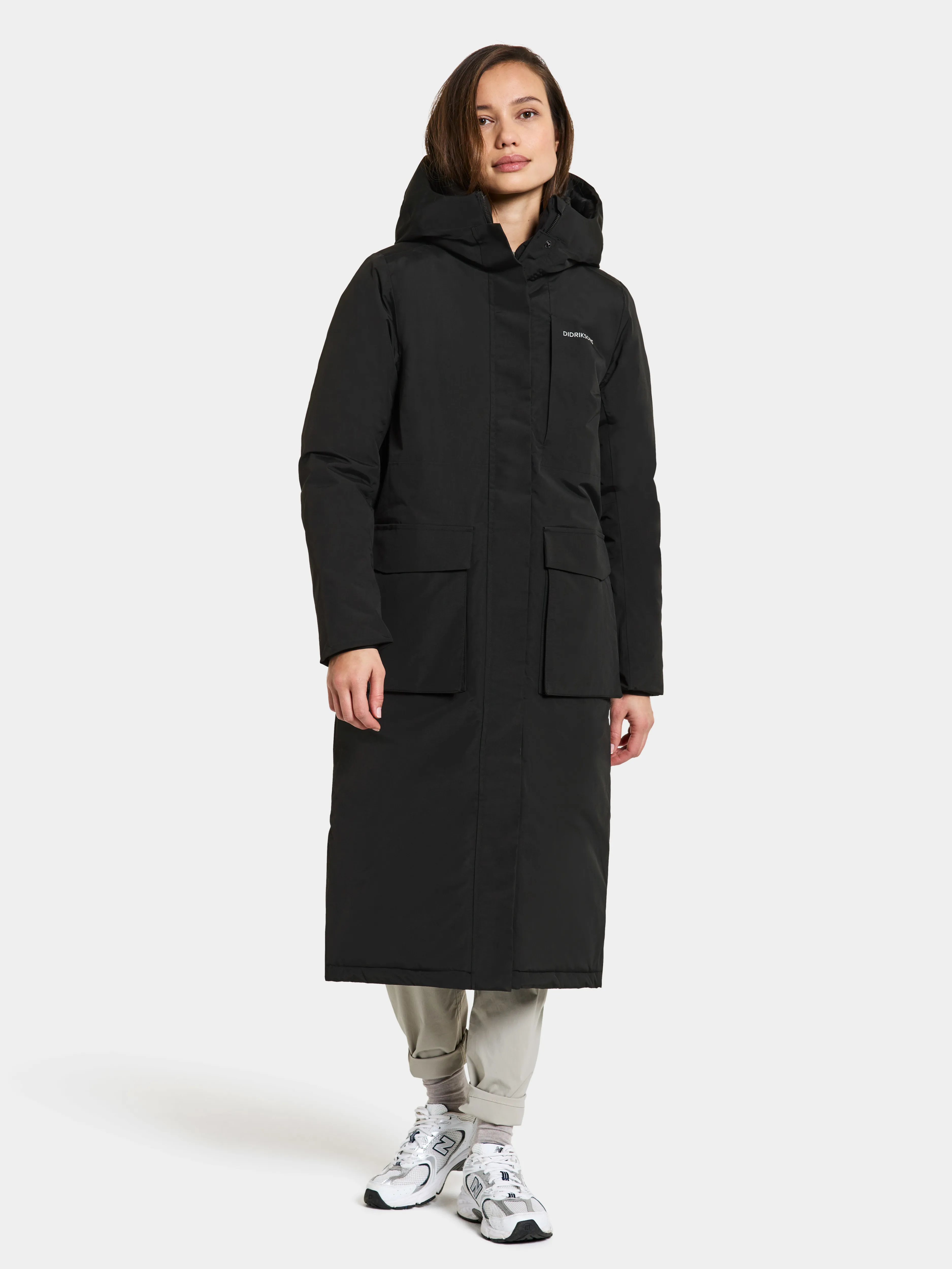 Didriksons Women's Leya Parka Long 3 Black | Buy Didriksons Women's Leya Parka Long 3 Black here | Outnorth