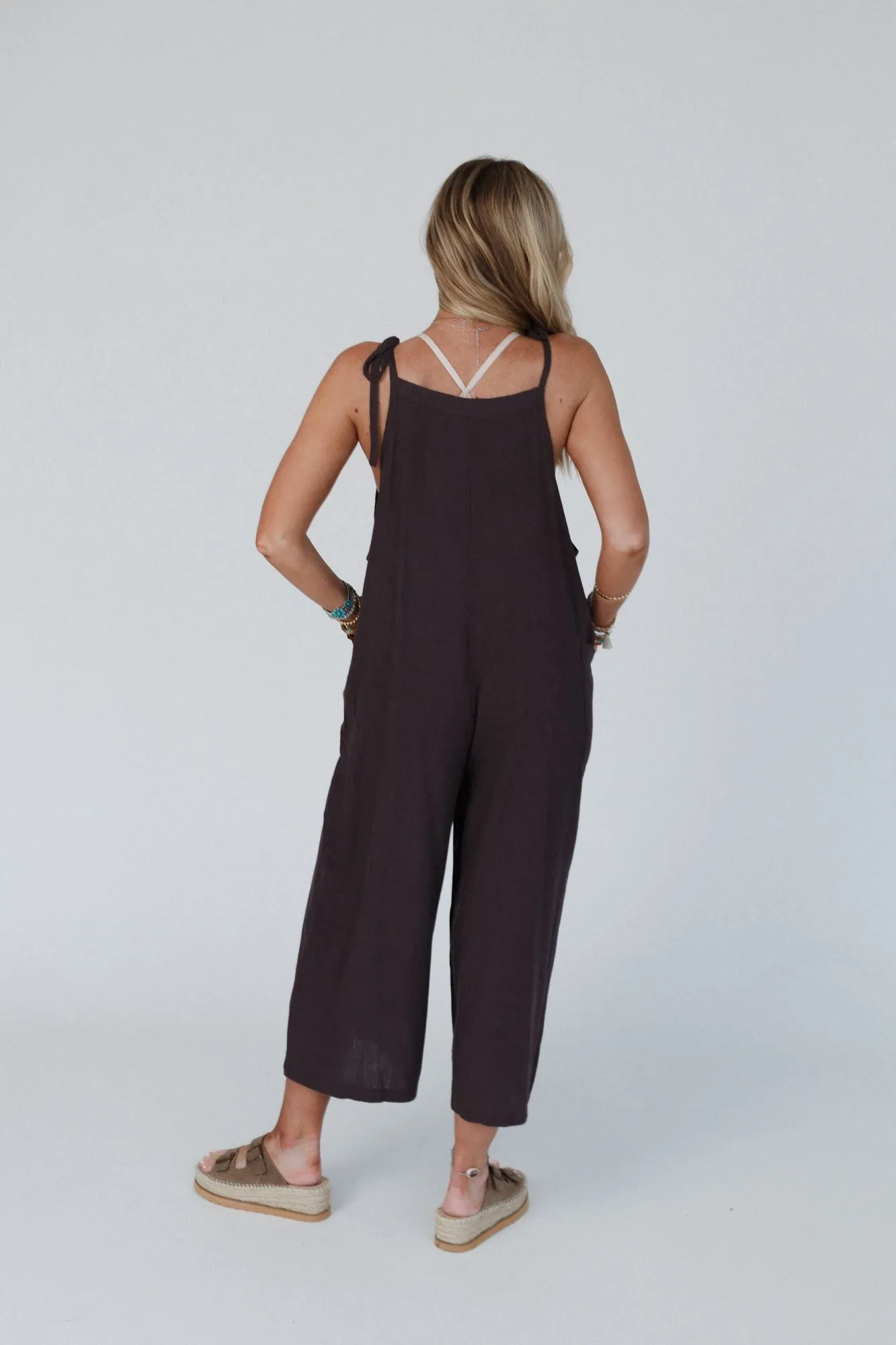 Easy Road Wide Leg Jumpsuit - Ash