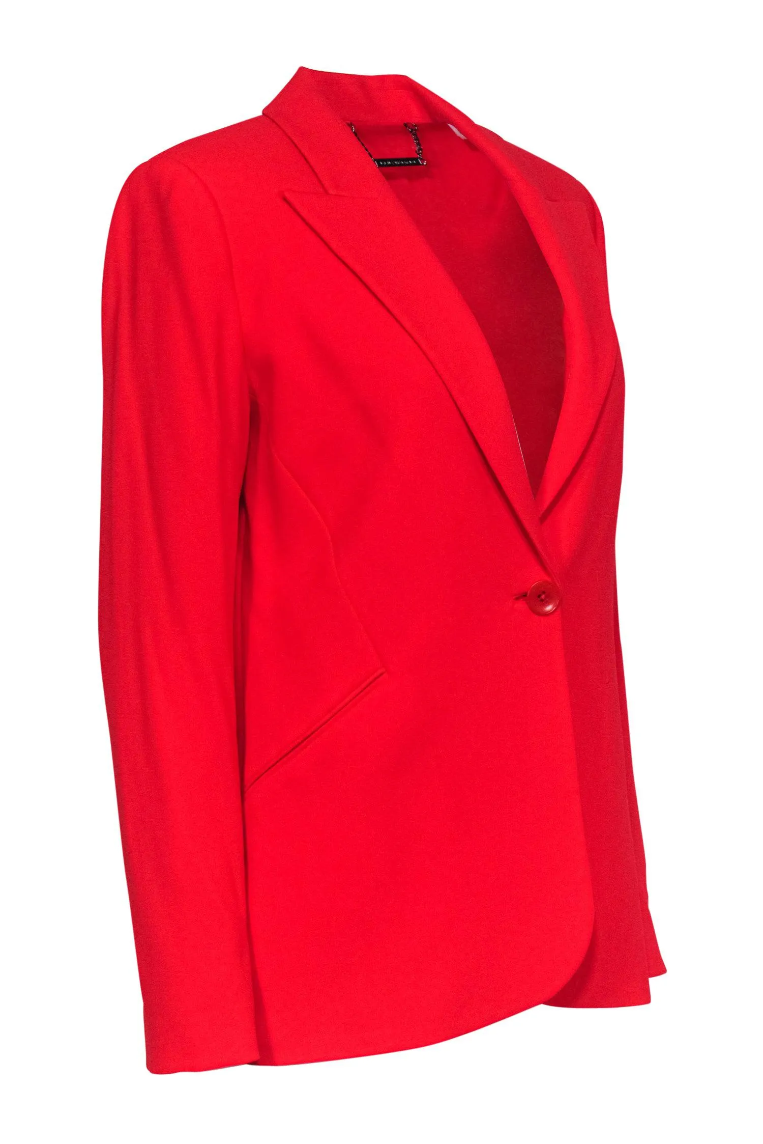 Elie Tahari - Red Buttoned Blazer w/ Ruched Back Sz 10