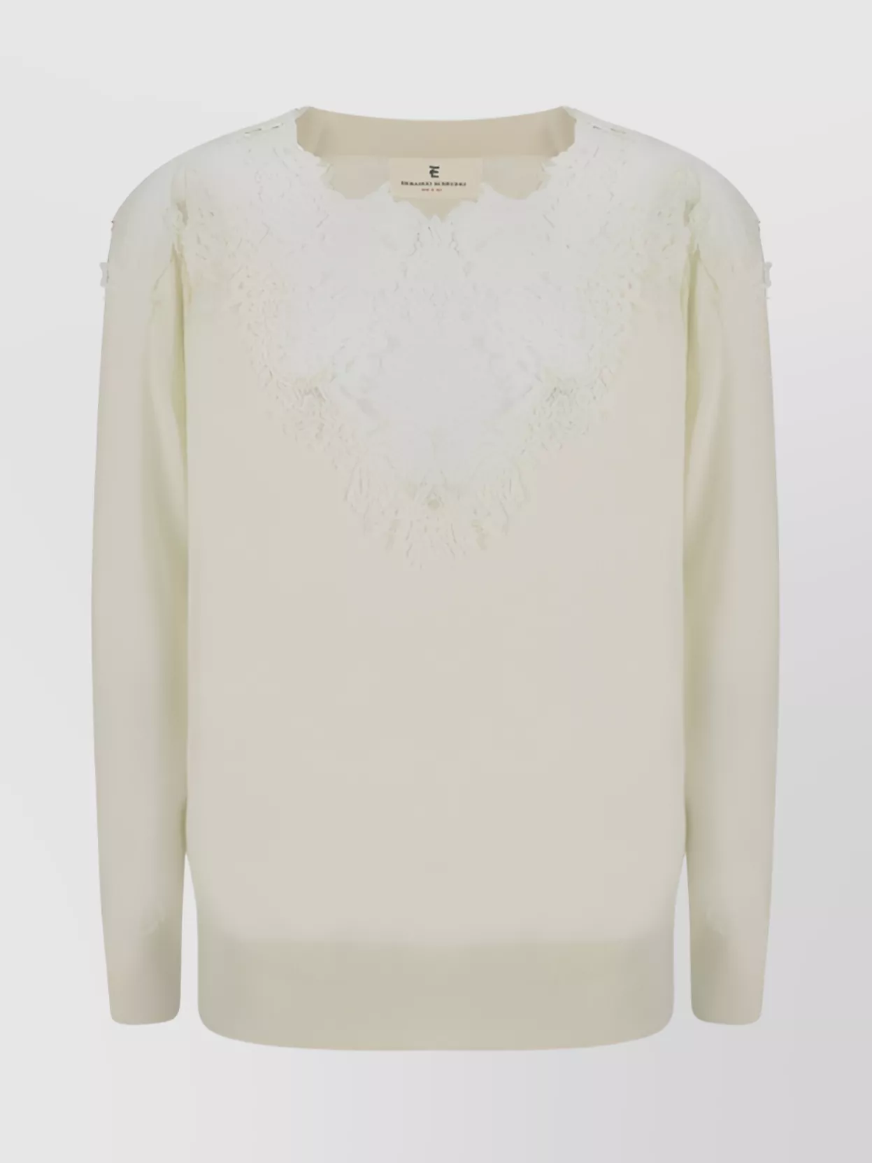 Ermanno Scervino   Floral lace v-neck oversize knitwear