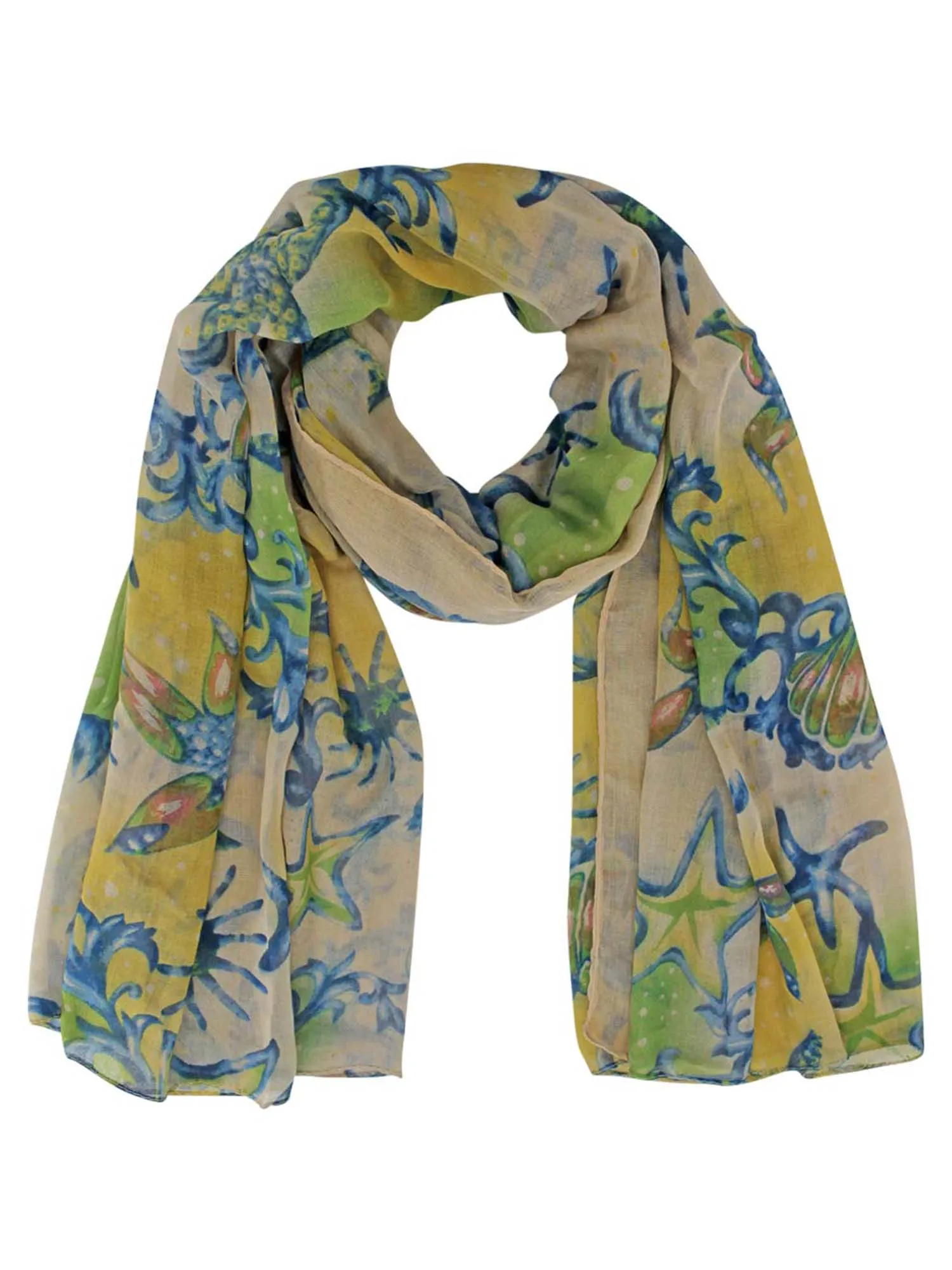 Fantasy Print Whimsical Summer Scarf