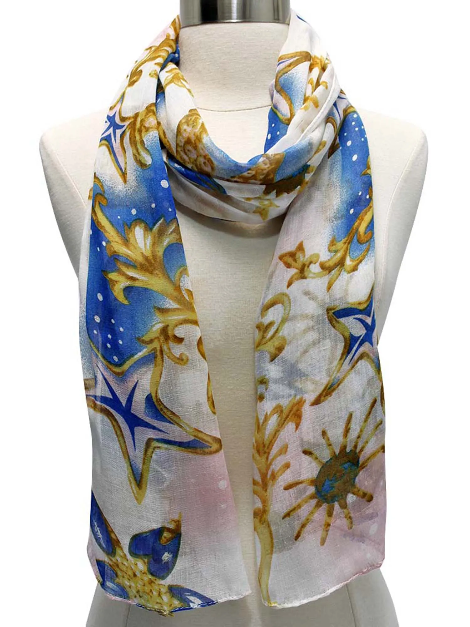 Fantasy Print Whimsical Summer Scarf