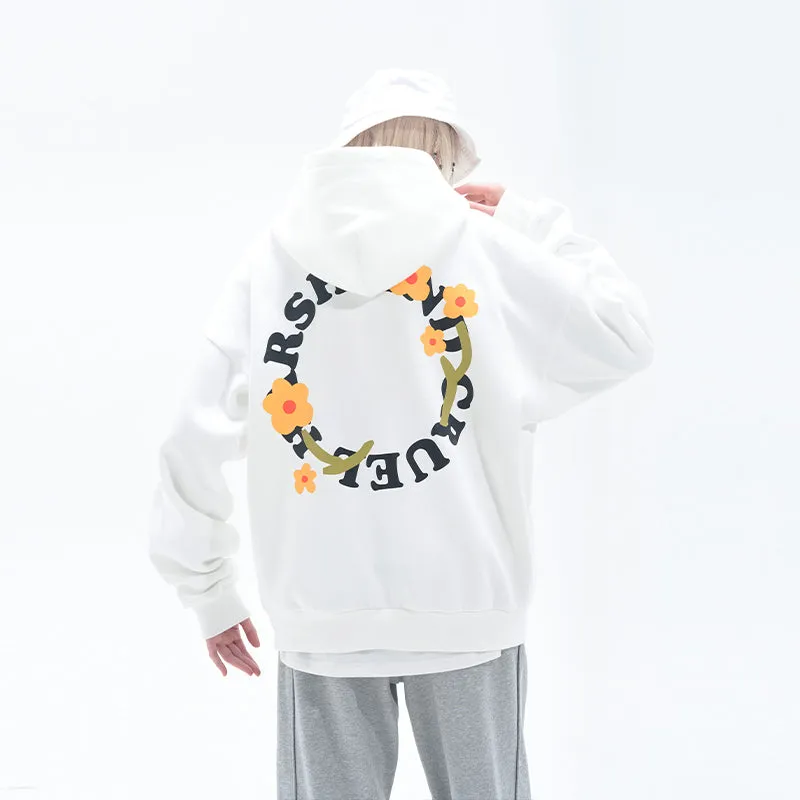 Flower Circle Loose hoodie