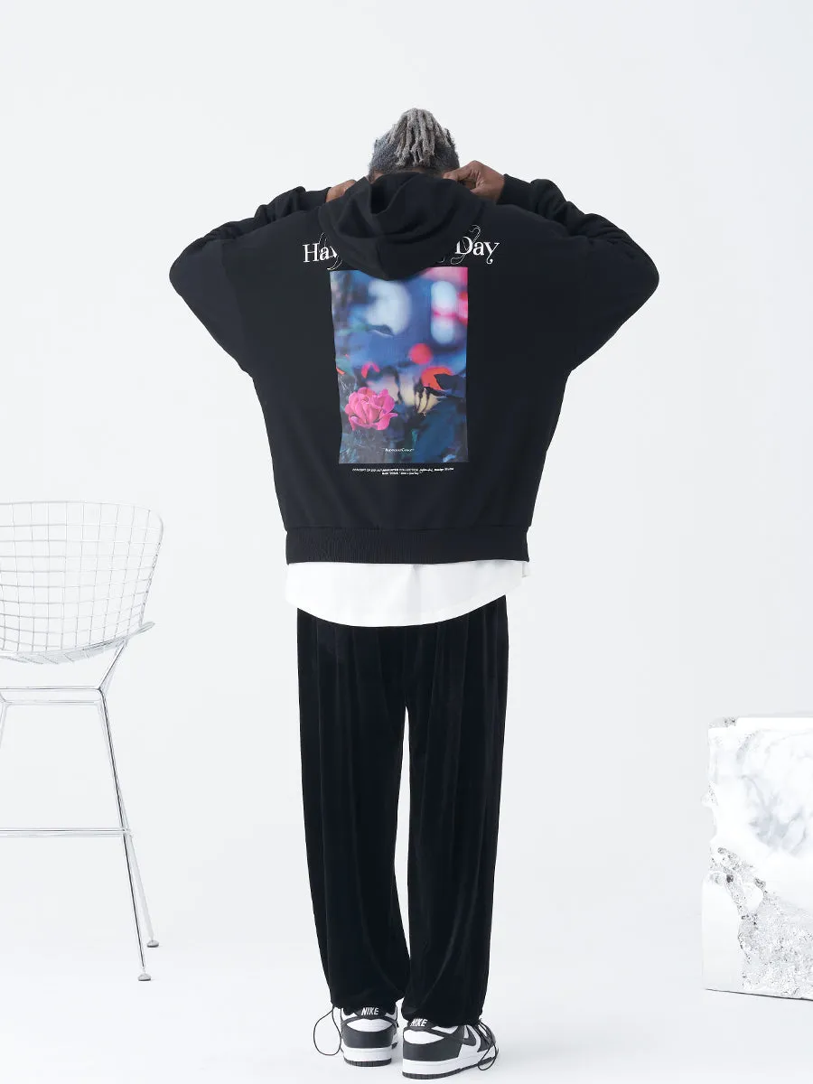 Flowers Photo Print Hoodie