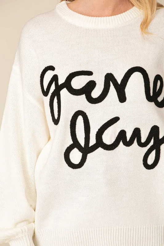 Game Day Long Sleeve Crew Neck Sweater