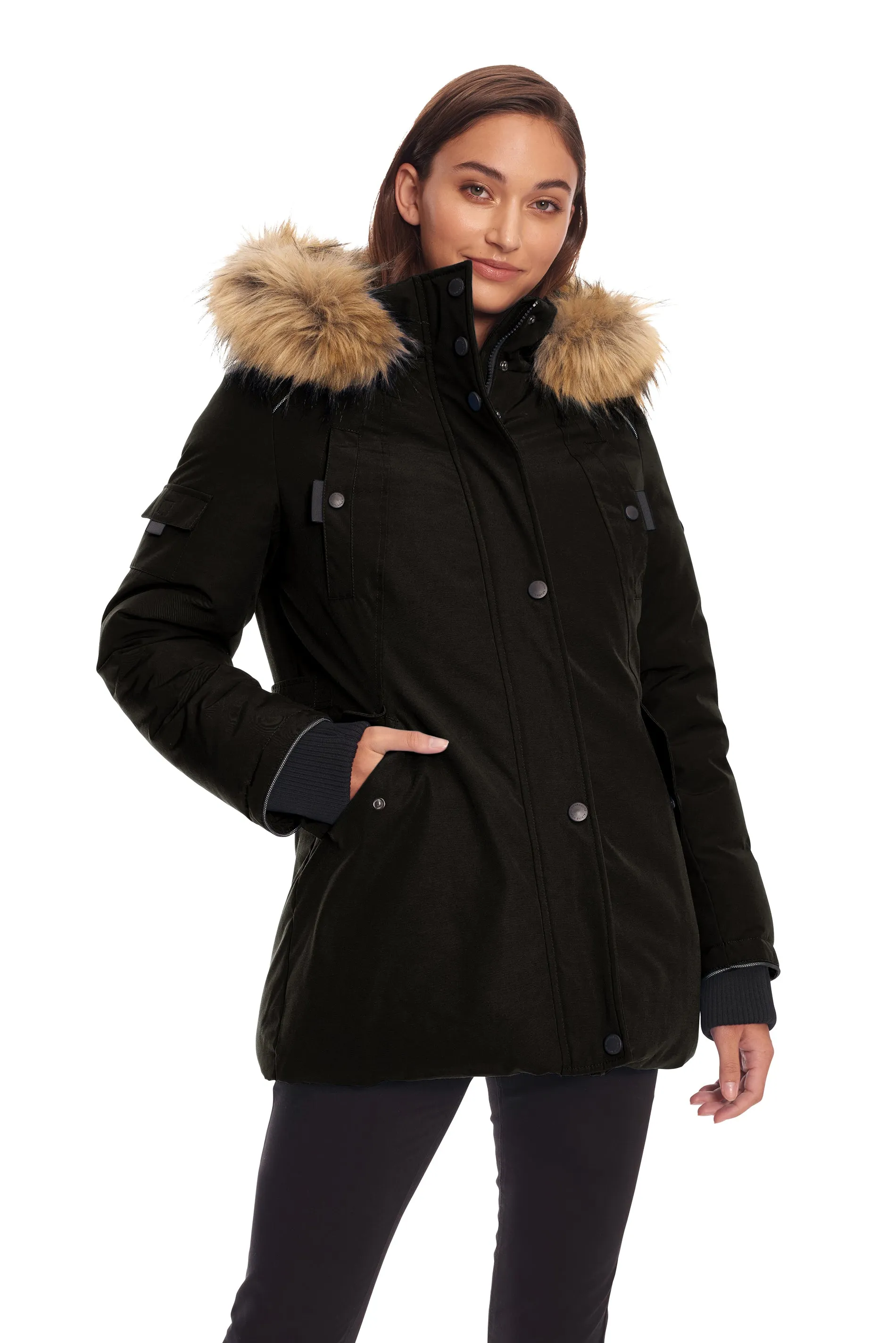 GLACIER | WOMEN'S VEGAN DOWN (RECYCLED) PARKA, BLACK