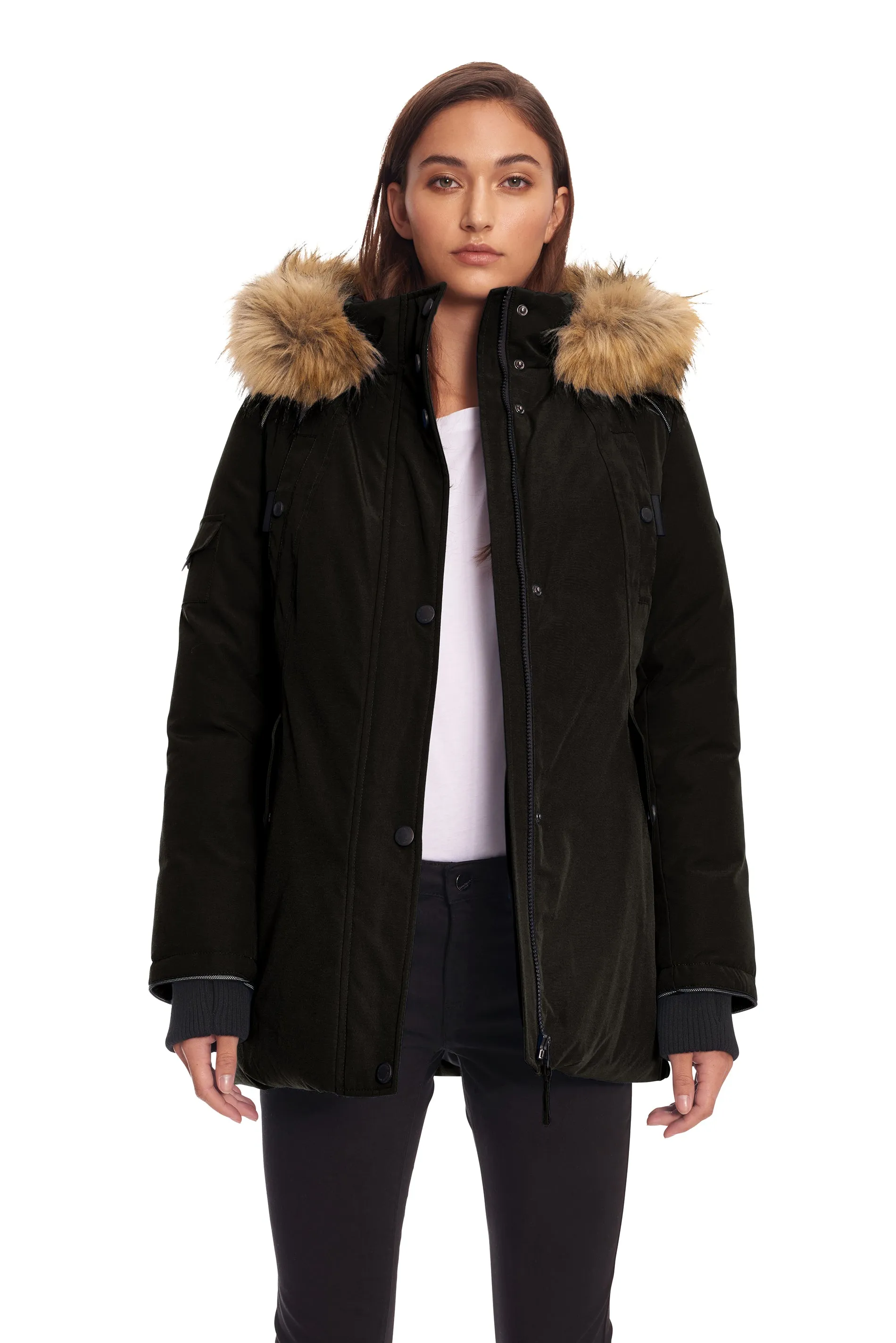 GLACIER | WOMEN'S VEGAN DOWN (RECYCLED) PARKA, BLACK