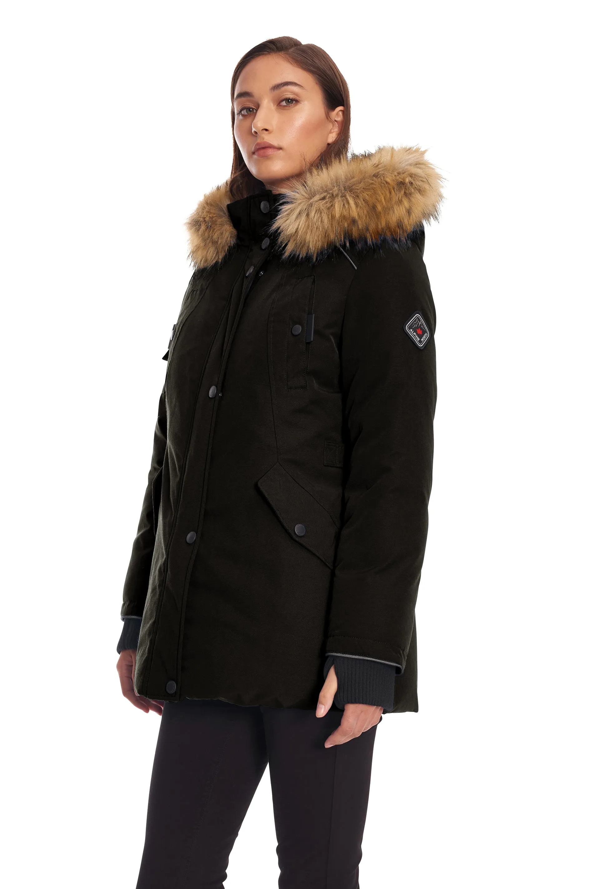 GLACIER | WOMEN'S VEGAN DOWN (RECYCLED) PARKA, BLACK