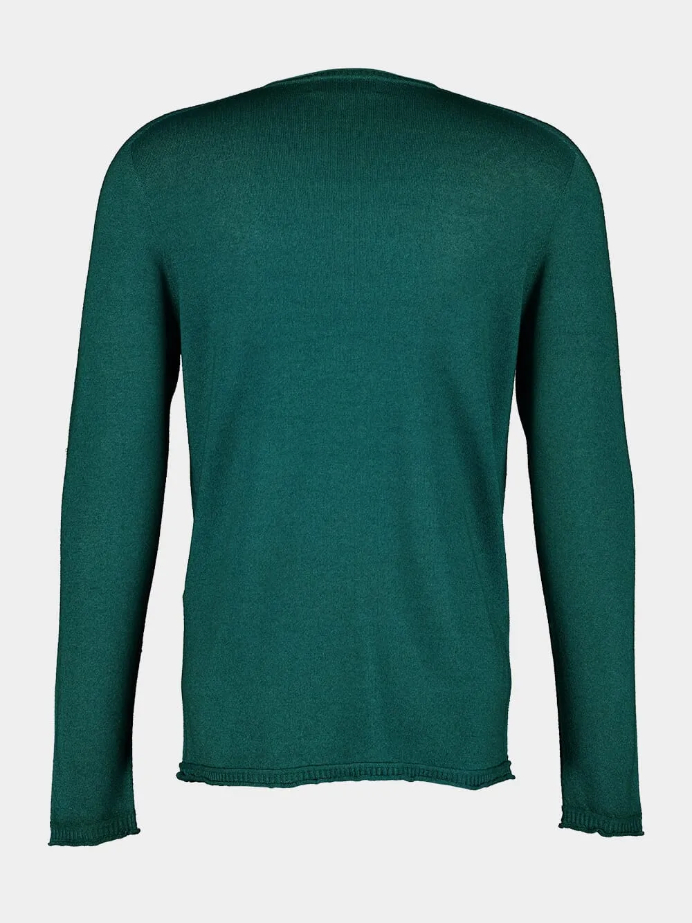 Green Cashmere C-Neck Sweater