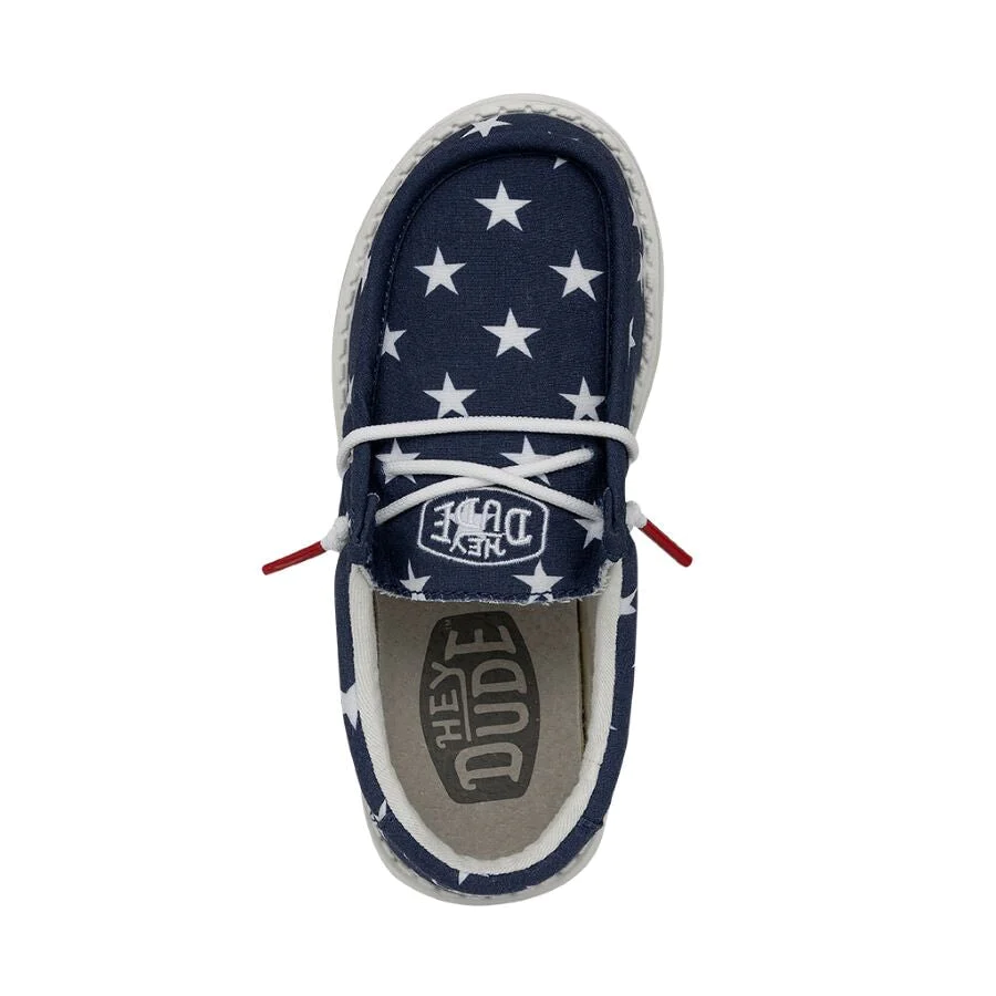 Hey Dude Boys Wally Youth Patriotic Slip On Shoes-American Flag