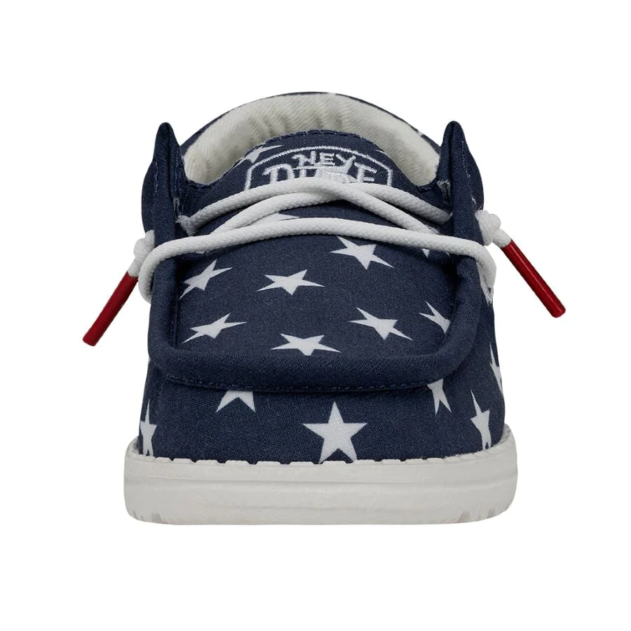 Hey Dude Boys Wally Youth Patriotic Slip On Shoes-American Flag