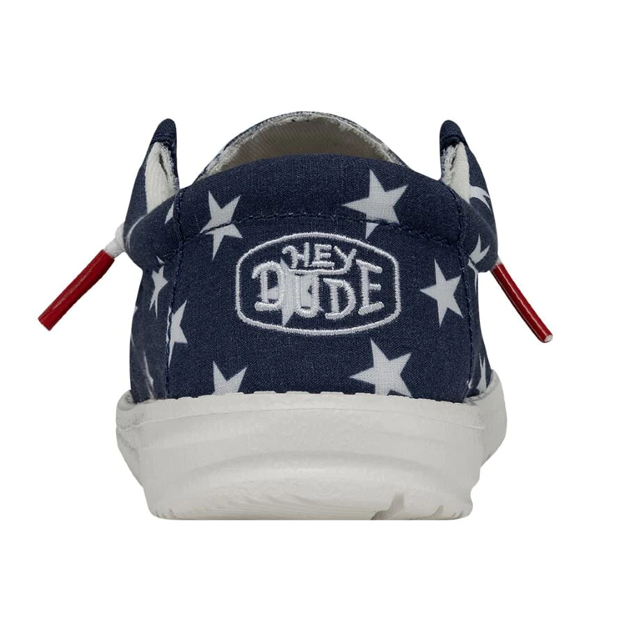 Hey Dude Boys Wally Youth Patriotic Slip On Shoes-American Flag