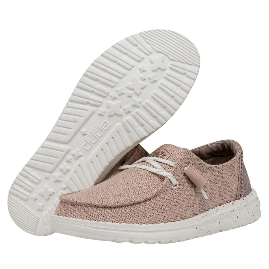 Hey Dude Women’s Wendy Woven Slip On Shoes-Blush