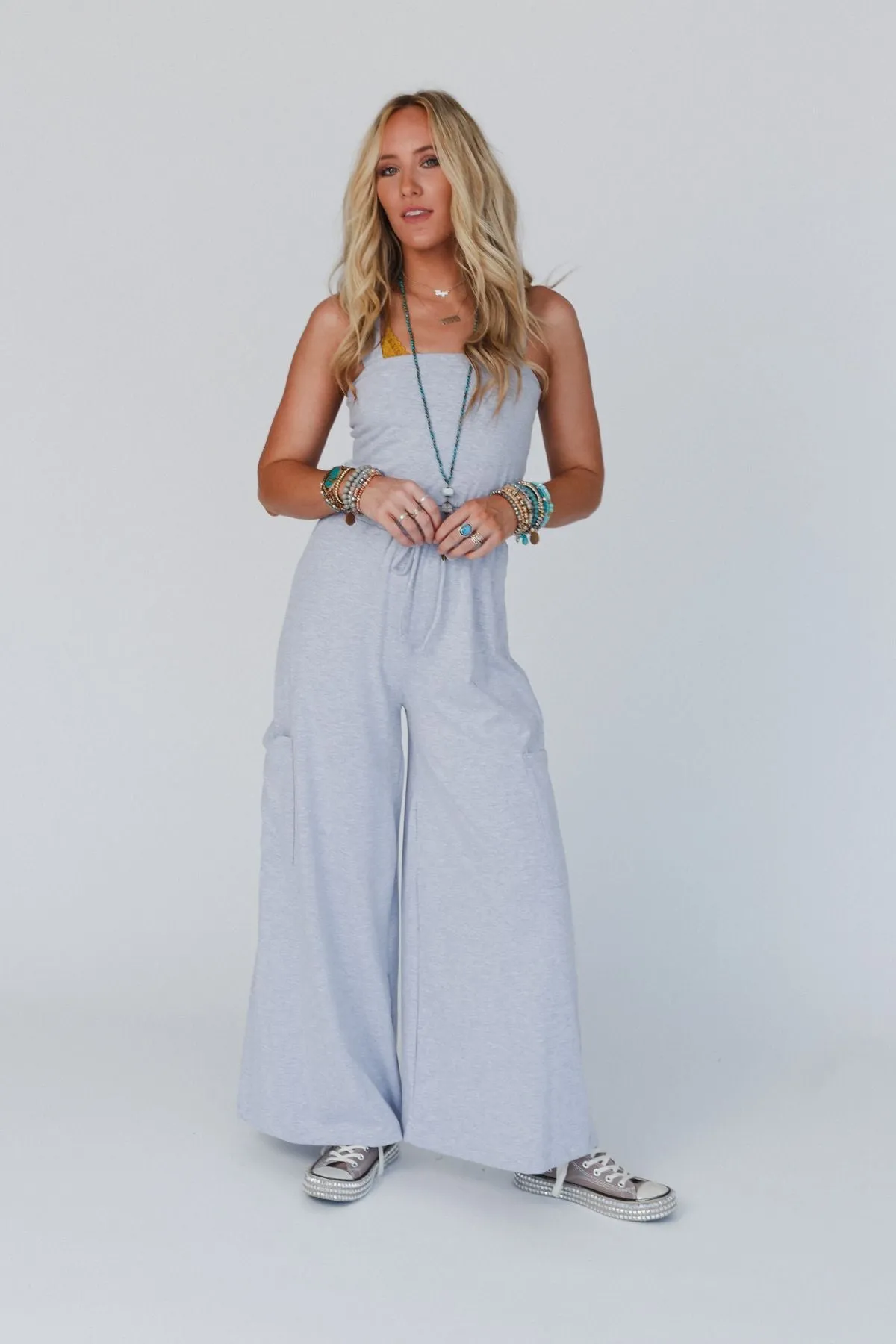 High Road Jersey Jumpsuit - Heather Gray