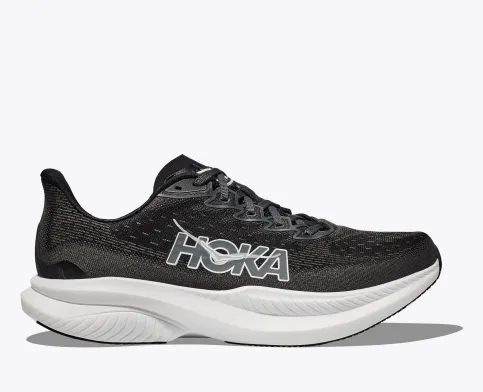 Hoka Women’s Mach 6 Athletic Shoes-Black/White