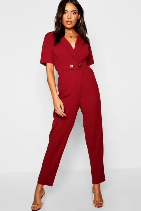 Horn Button Blazer Jumpsuit