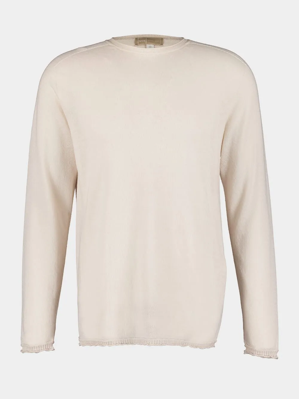 Ivory Cashmere Crew Neck Sweater