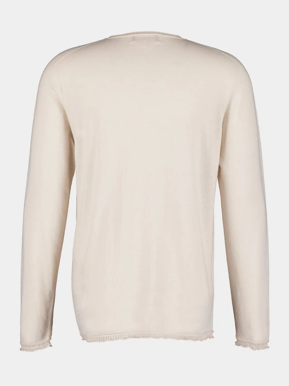 Ivory Cashmere Crew Neck Sweater