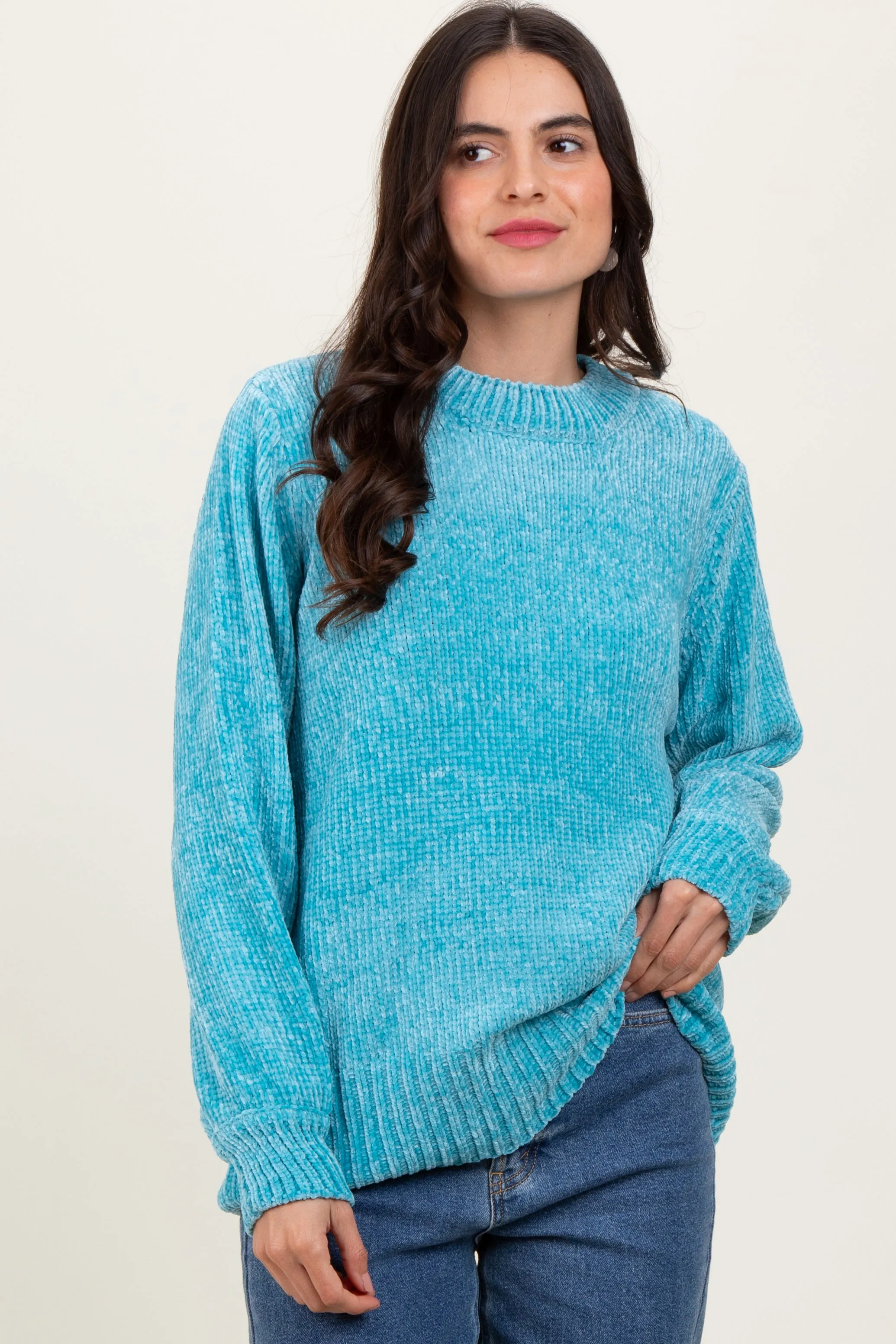 Jade Chenille Knit Maternity Sweater