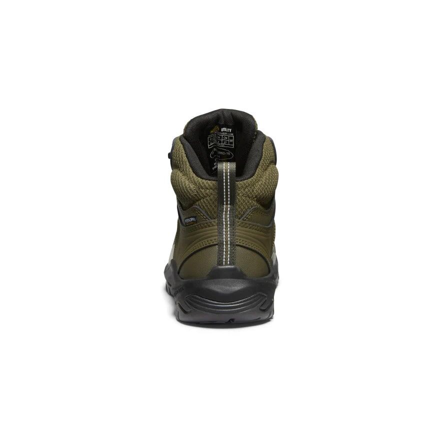 Keen Men's Reno Waterproof Mid Soft Toe Boot in Dark Olive