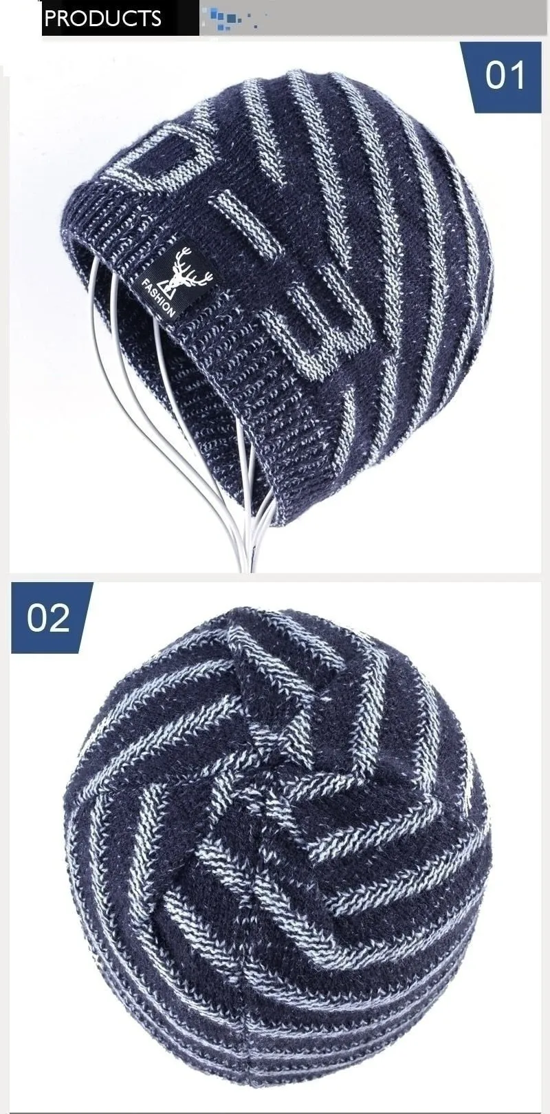 Knitted Crochet Winter Beanies for Men and Women