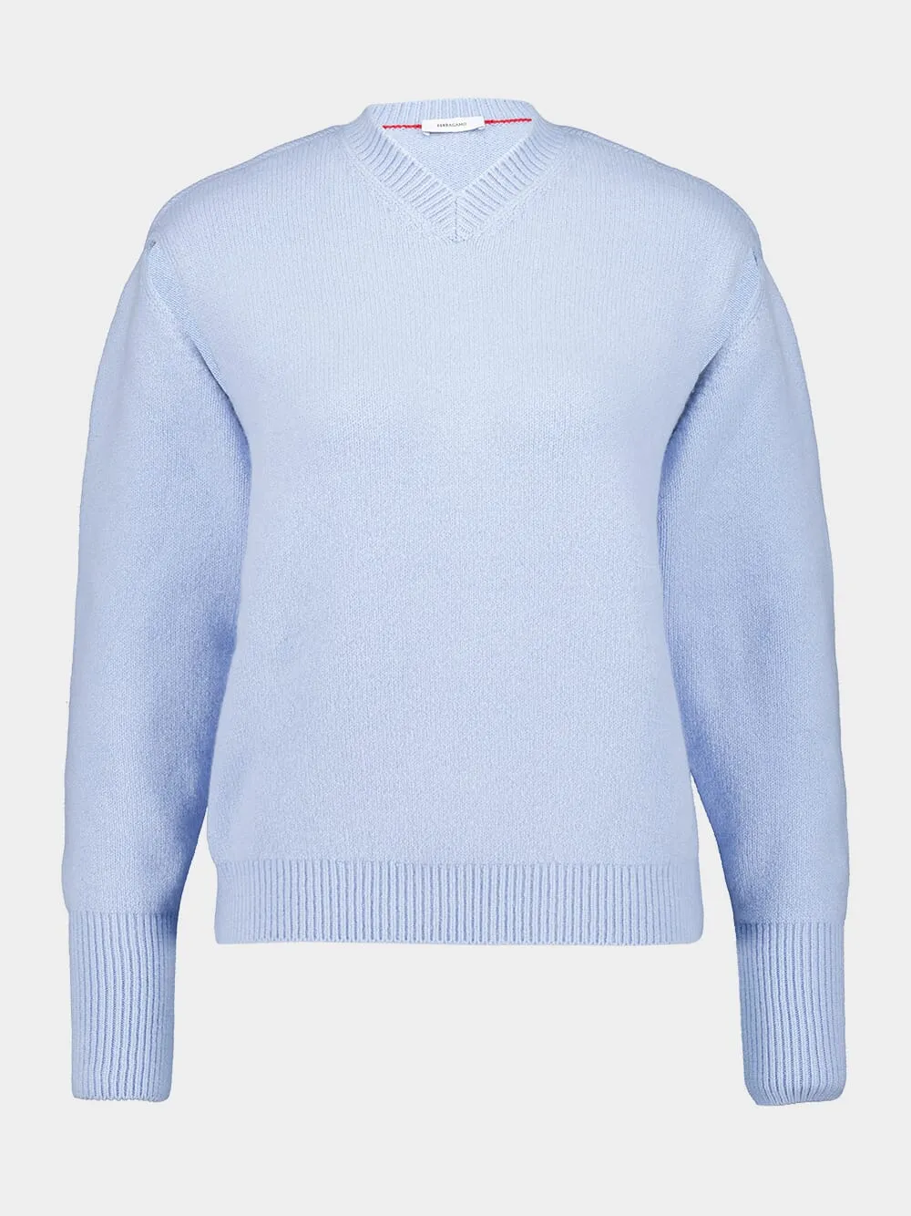 Light Blue Layered Cashmere Sweater