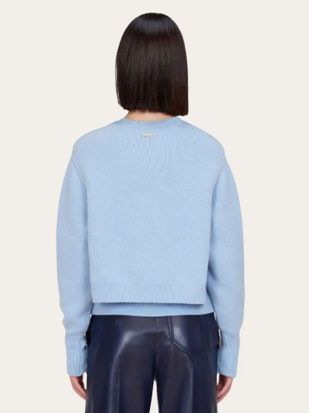 Light Blue Layered Cashmere Sweater