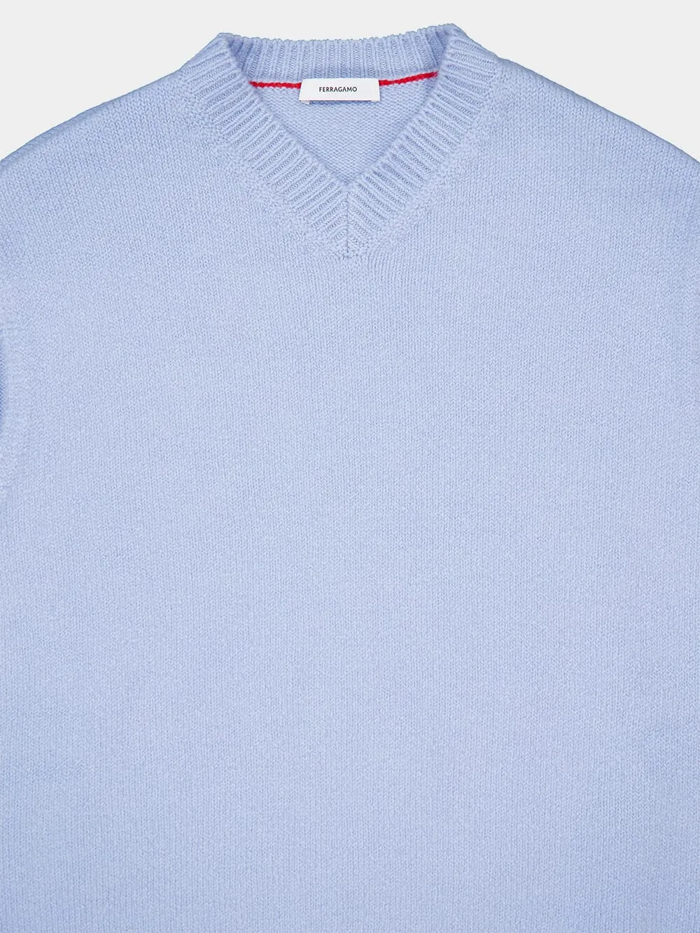 Light Blue Layered Cashmere Sweater