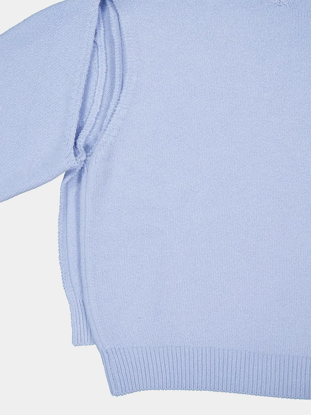 Light Blue Layered Cashmere Sweater