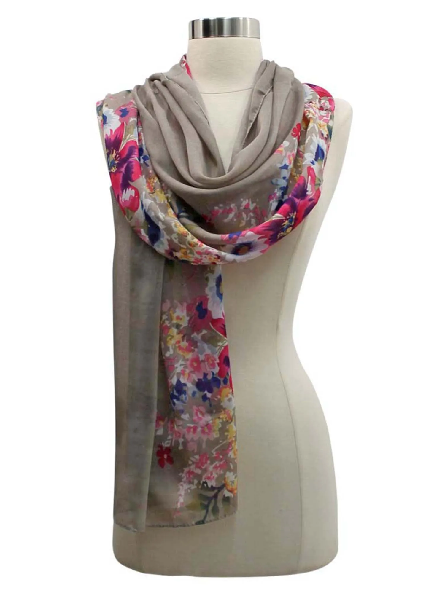 Lightweight Summer Blossoms Scarf Wrap