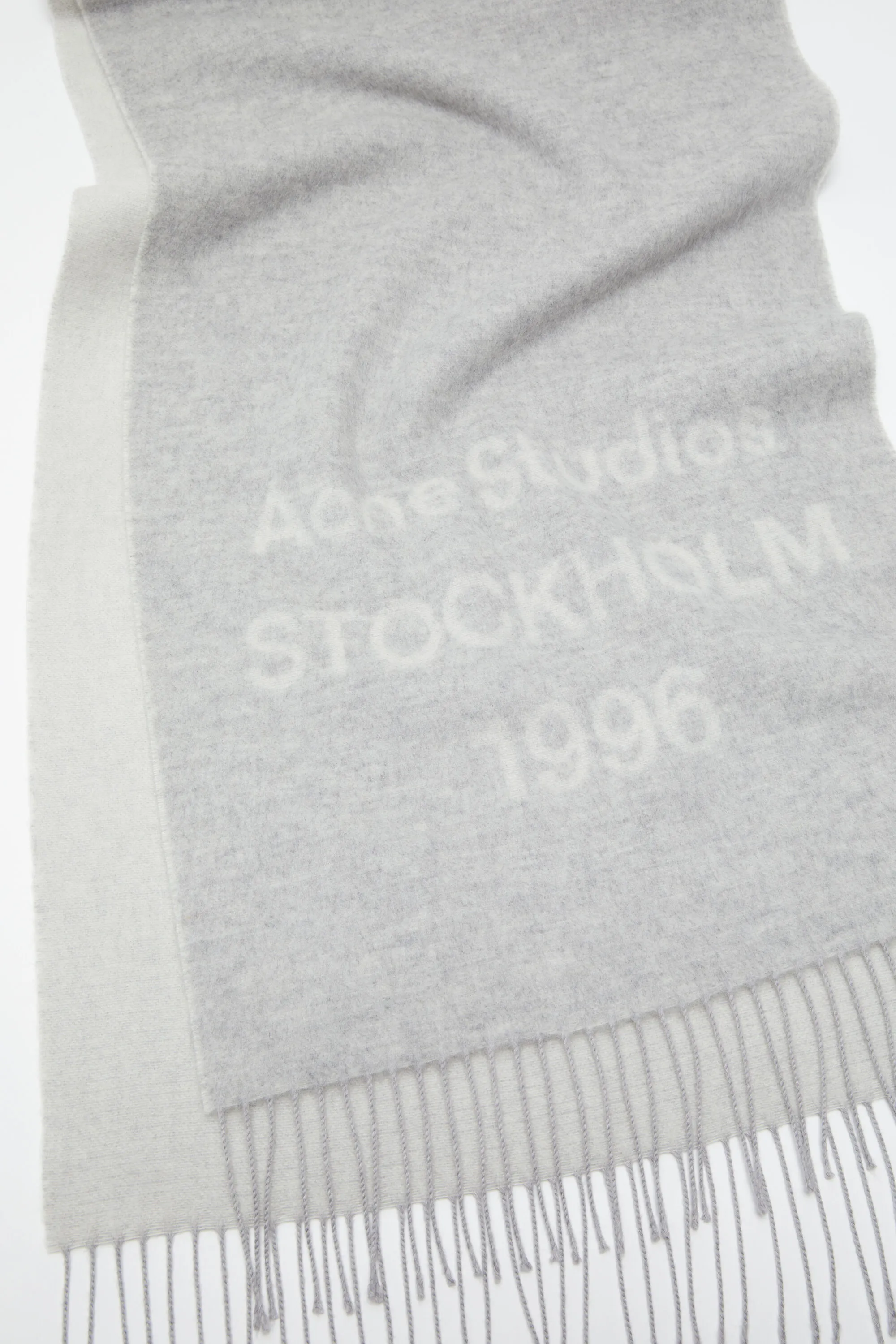 Logo wool scarf