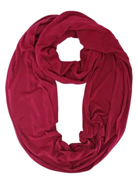 Magenta Lightweight Jersey Knit Ring Scarf