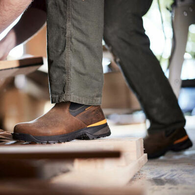 Men's TBD Waterproof Chelsea Work Boot in Brown