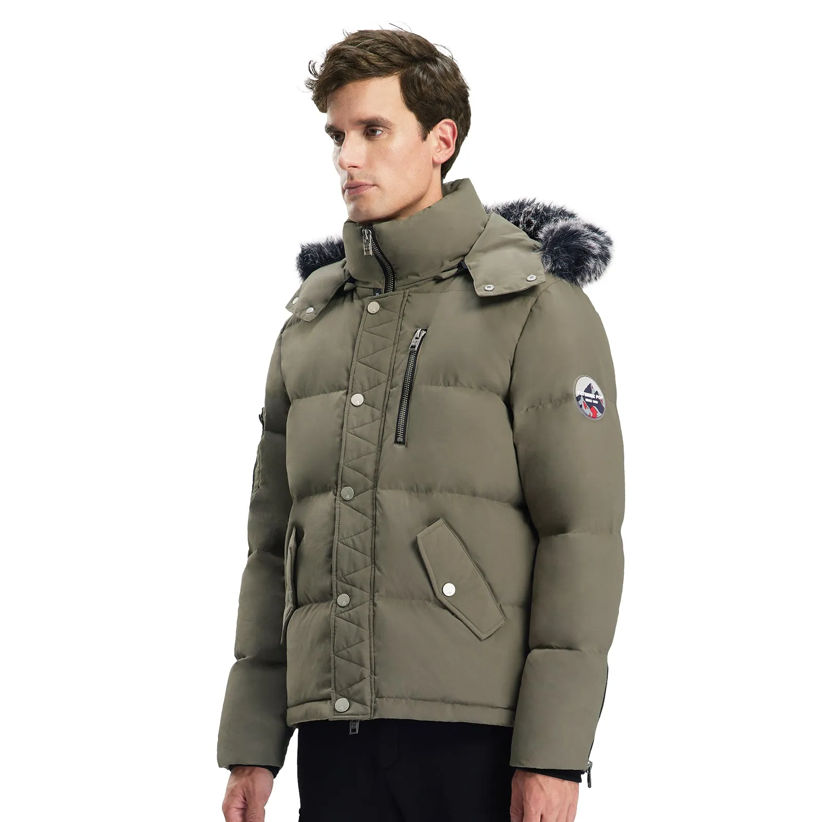 Mens Down parka Winter Hooded Coat