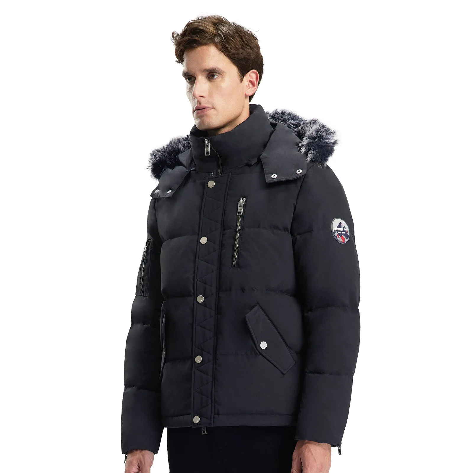 Mens Down parka Winter Hooded Coat