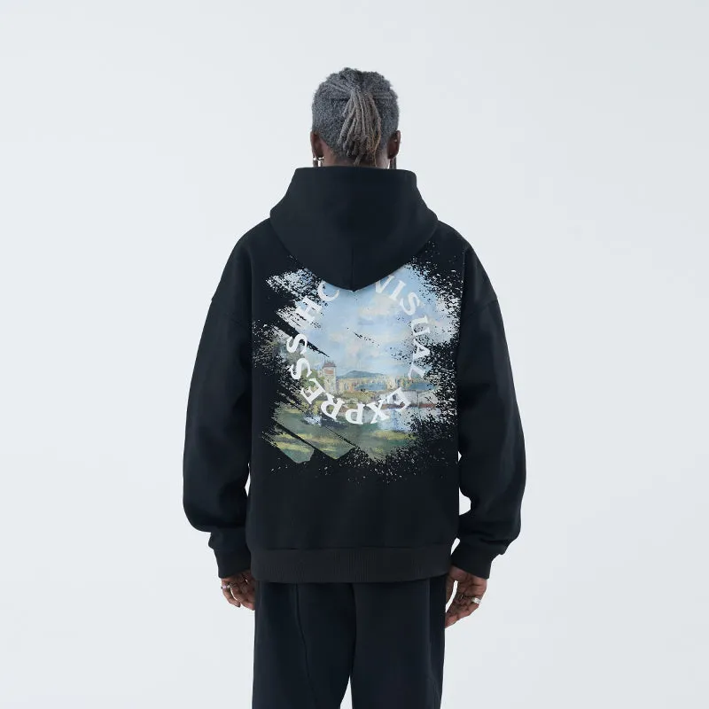 Monet Oil Painting Circle Hoodie