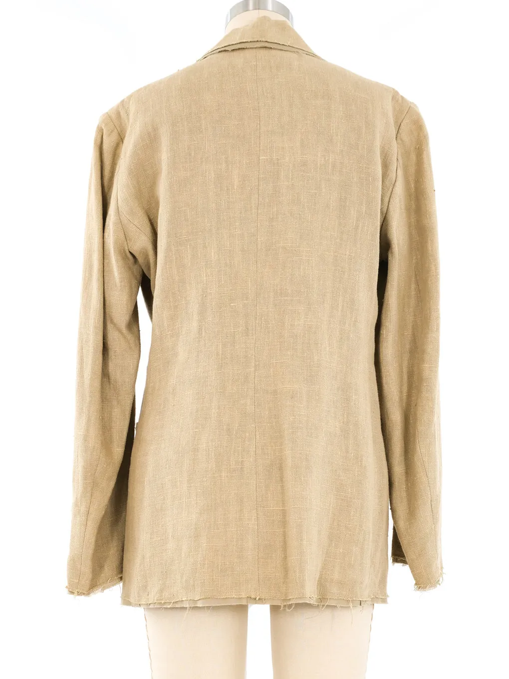 Moschino Cheap and Chic Raw Edge Linen Blazer