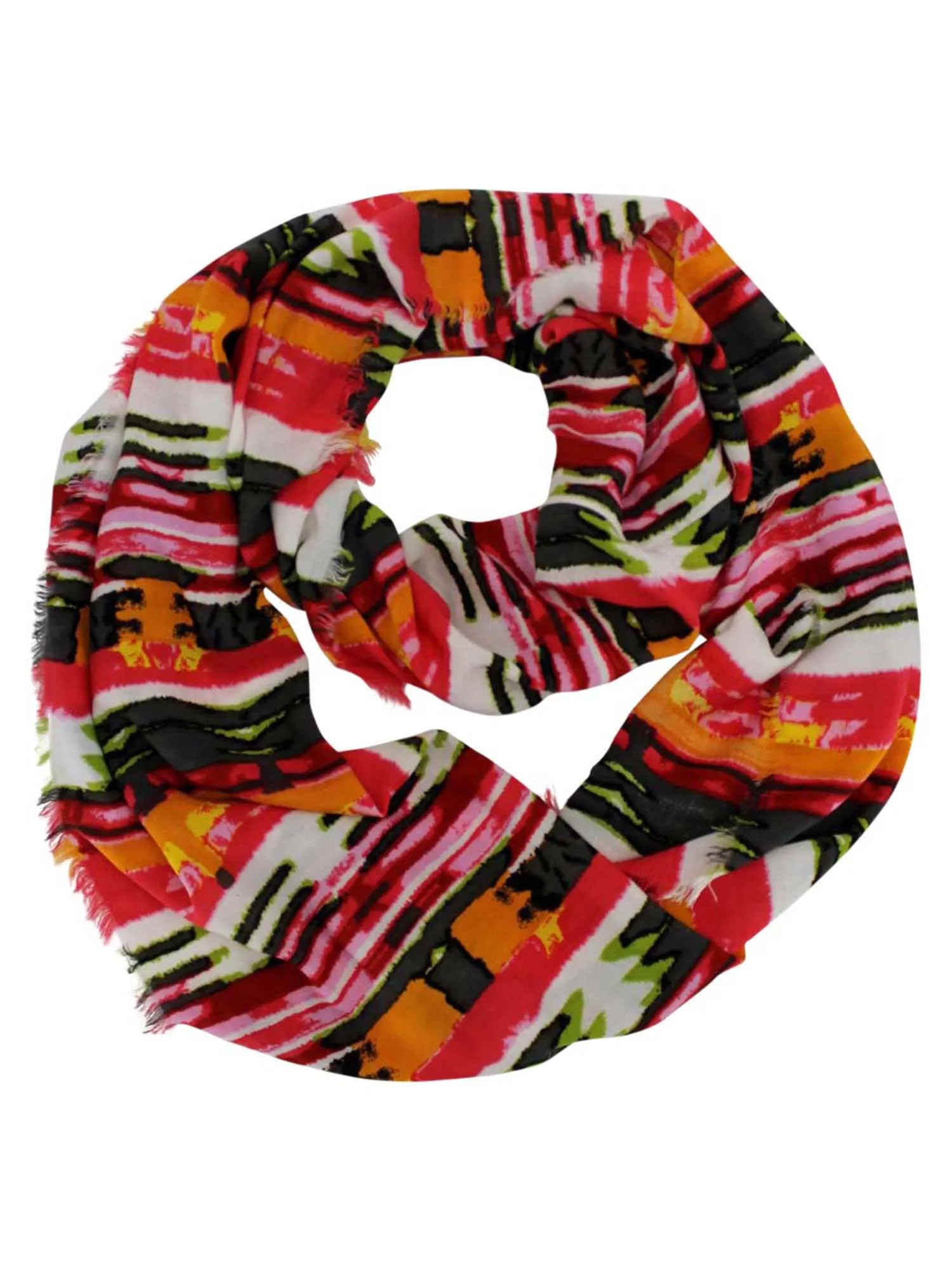 Multicolor Print Infinity Scarf