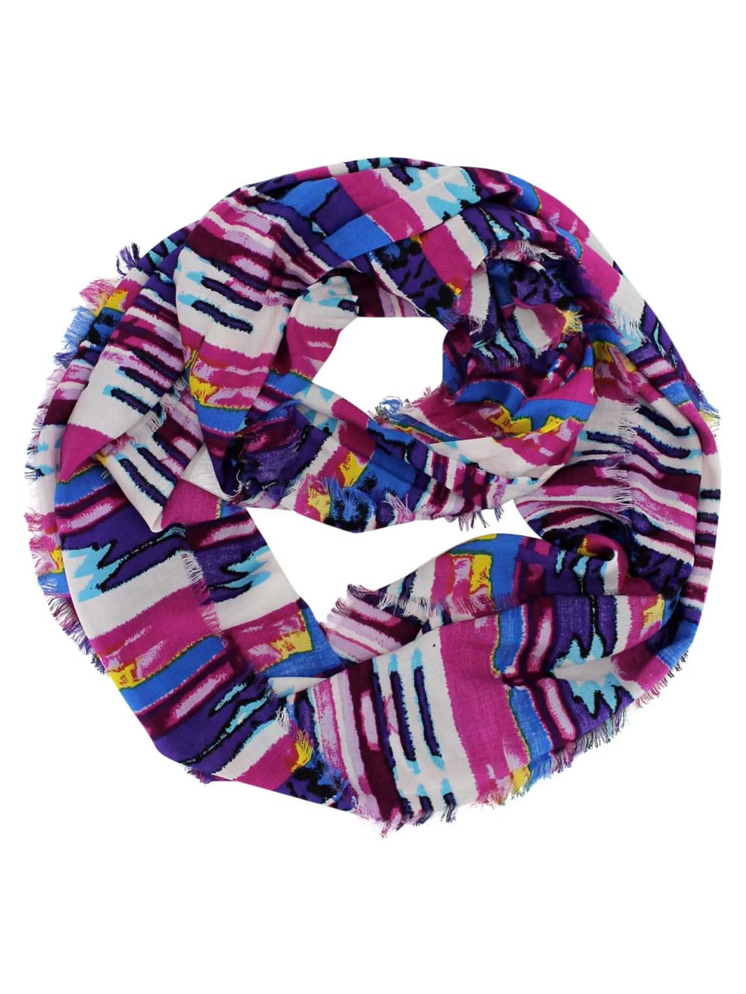 Multicolor Print Infinity Scarf