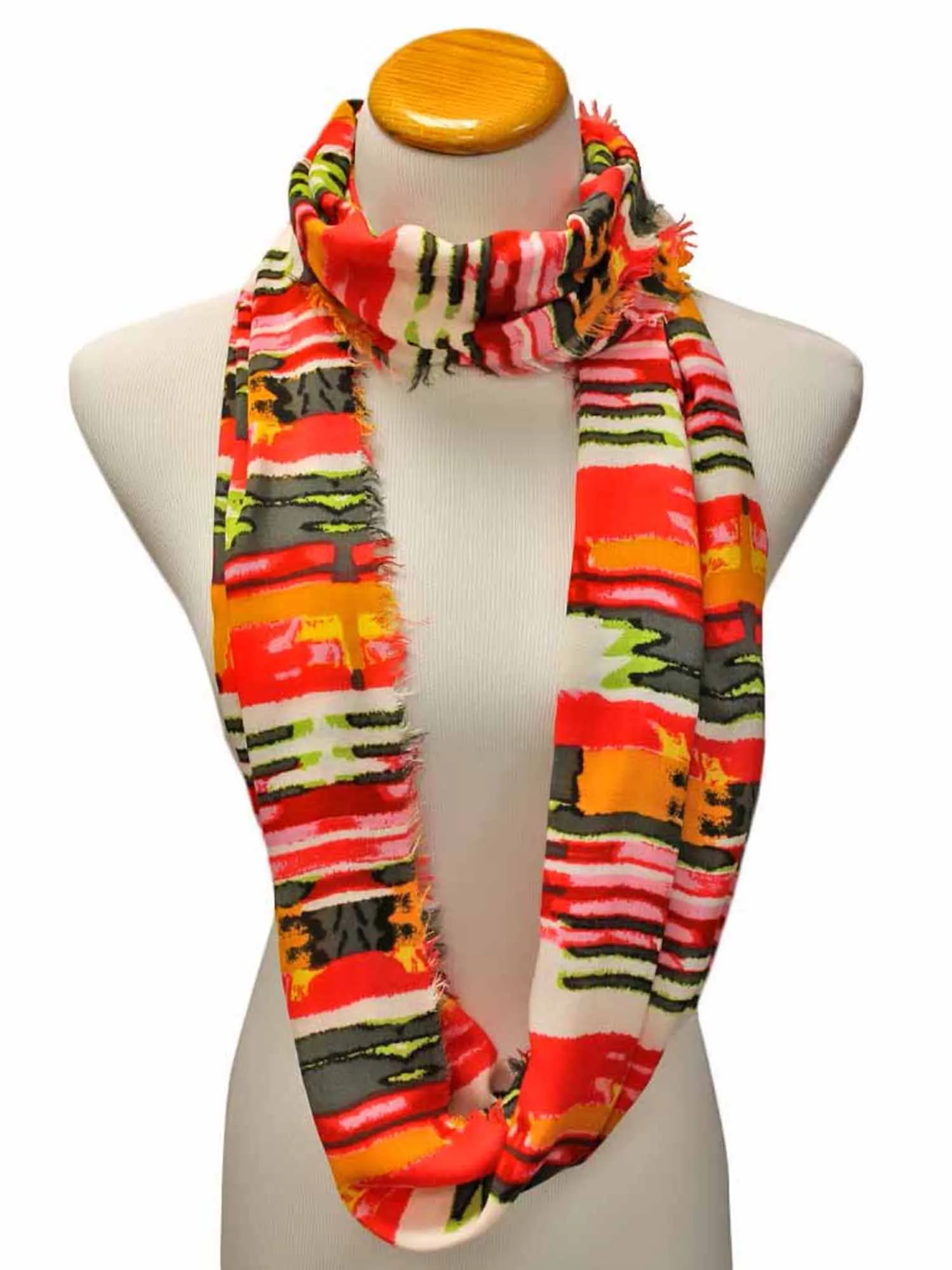 Multicolor Print Infinity Scarf