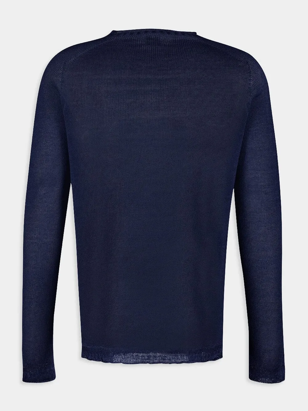 Navy Linen Sweater