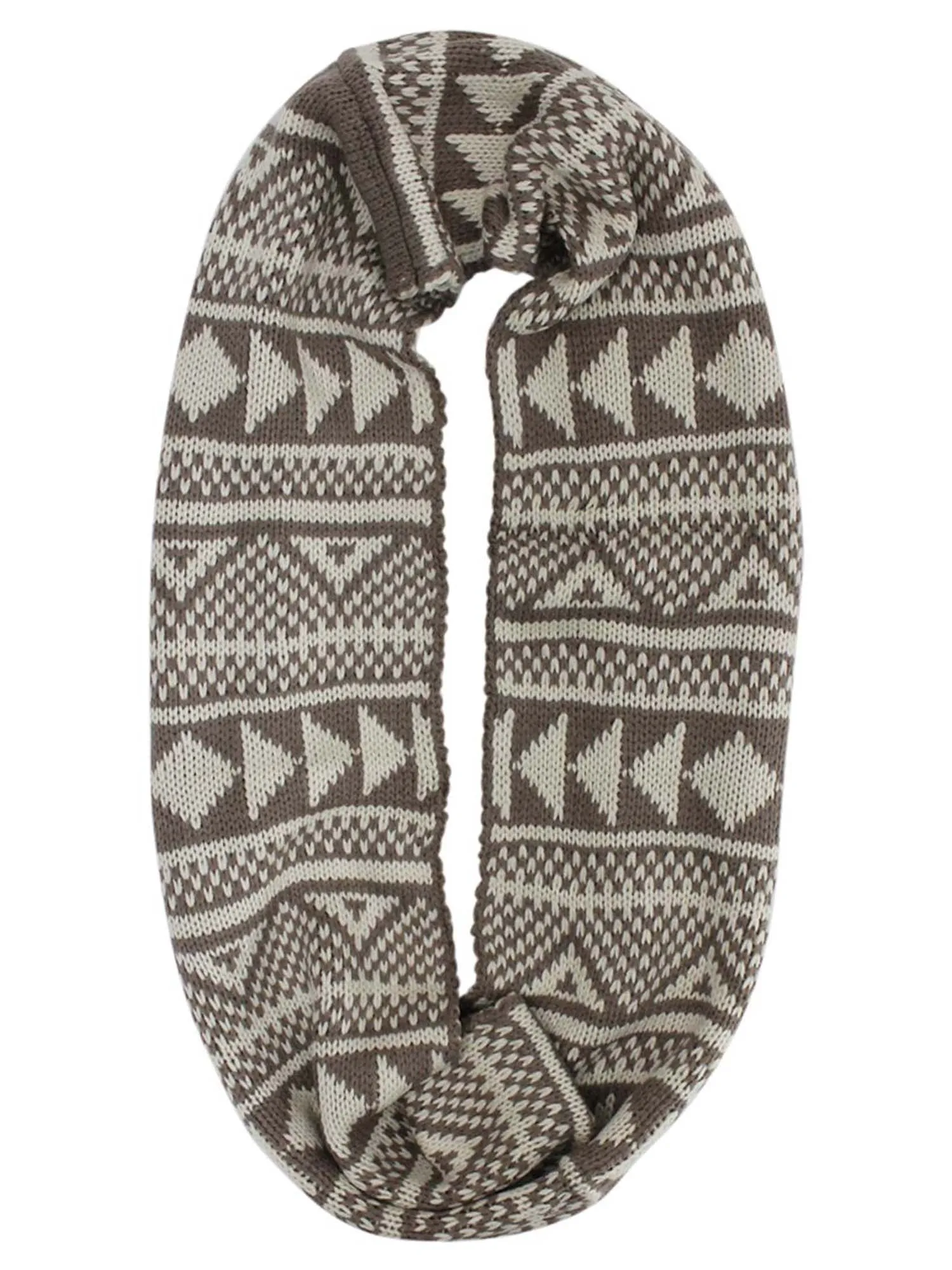 Nordic Print Winter Knit Unisex Infinity Scarf